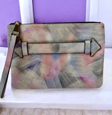 Aimee Kestenberg Melville Clutch Wristlet Brushed Metallic Leather Handbag FLAW - Image 1 of 4