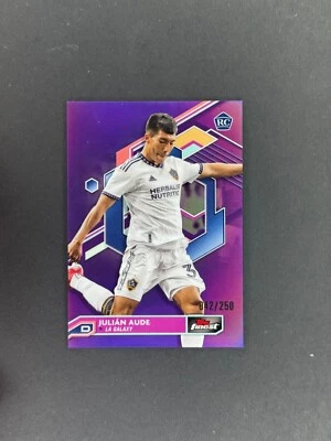 2023 Topps Finest MLS Julian Aude #79 Purple Refractor Rookie RC /250 - Image 1 of 2