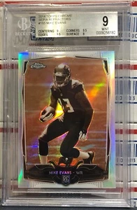 2014 TOPPS CHROME MIKE EVANS ROOKIE, #185, SEPIA REFRACTOR, #60/99, BGS 9 MINT - Picture 1 of 2