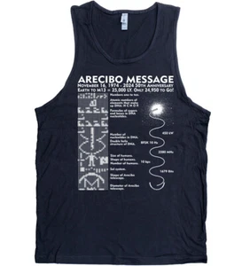 Arecibo Message to M13 1974-2024 50th Anniversary Radio Astronomy Men's Tank Top - Picture 1 of 1