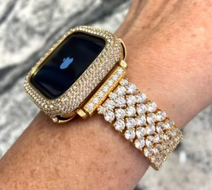 40mm Apple Watch Gelbgold Lab Diamond Apple Watch Case + Apple Watch Band - Bild 1 von 10