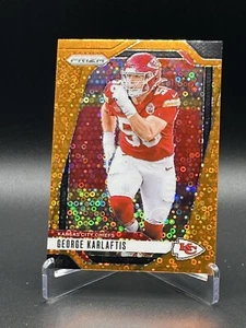 George Karlaftis 2024 Panini Prizm No Huddle Orange Disco KC Chiefs #142 - Picture 1 of 2