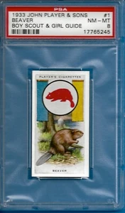 John Player Boy Scouts & Girl Guide 1933 #1 Beaver PSA 8 (Pop 1 - 0 superior) - Imagen 1 de 2