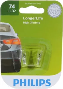Philips LongerLife 74 T5 1.4W Due Lampadina Cruscotto Controllo Gruppo Ricambio - Picture 1 of 9