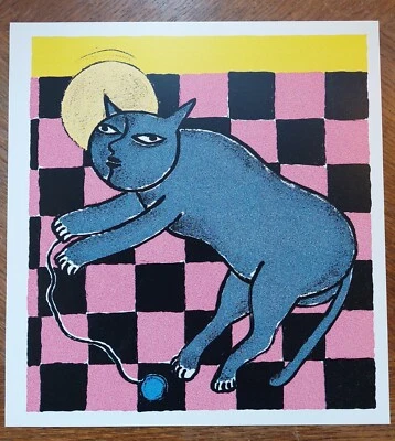 CORNEILLE Serigrafía original "Cat", 1986 / Grabado original de Corneille Foto 1 de 4