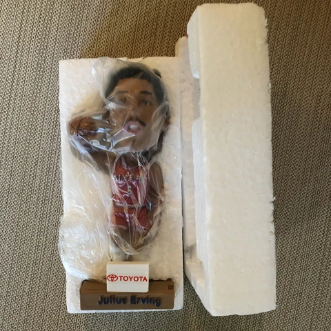 Julius Erving Philadelphia 76ers Bobblehead Toyota Wells Fargo Giveaway Sealed Cover