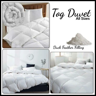 HOMETEXTILE Luxury Duck Feather and Down Duvet Quilt 13.5 Tog Bedding Hotel Quality all Size