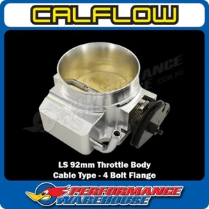 92mm Billet Aluminium LS Cable Throttle Body, 4 Bolt Flange - Silver, CAL-9728 - Bild 1 von 7