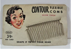 Vintage Solo Contour Flexible Comb On Card Solo Prod New York Unsold Store Stock - Picture 1 of 2