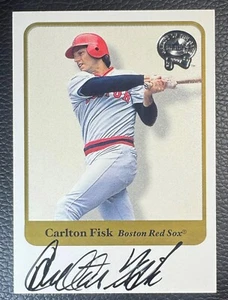 CARLTON FISK 2001 FLEER GREATS OF THE GAME SIGNED RED SOX AUTOGRAPHED CARD HOF - Picture 1 of 2