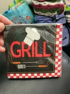 Grill Beverage Napkins 2-Ply - 16 Count New!!! - Picture 1 of 2