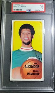 ***1970 Topps #75 Lew Alcindor - Milwaukee Bucks- Graded 5 By PSA***