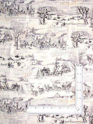 Tela de gente de casa de Navidad por yarda ecléctica Tim Holtz algodón espíritu libre Foto 1 de 2