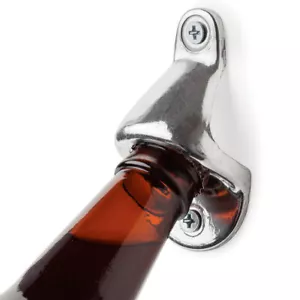 2 Pc Bottle Cap Opener Aluminum Wall Mount Bar Wine Beer Soda Glass Tool - Picture 1 of 1