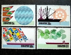 Singapore 1975 9th IAPH Conference Complete Set - 3v MNH & 1v Used - Picture 1 of 2