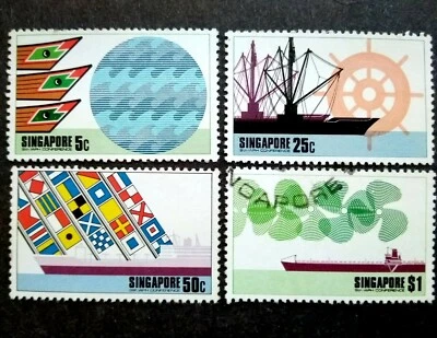 Singapore 1975 9th IAPH Conference Complete Set - 3v MNH & 1v Used - Image 1 of 2