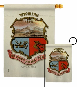Wappen Wyoming Garten Flagge Americana Staaten Deko Geschenk Hof Banner - Bild 1 von 19