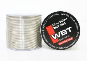 WBT 0825 73meter 0.8mm 3.8% Ag silver Solder for audio amplifier tubes - Picture 1 of 2