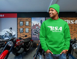 BSA Motorcycle British UK Sweatshirts & Hoody's - All colors and Sizes - Picture 1 of 12