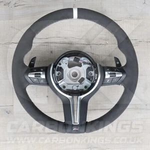 BMW Alcantara M Sport White Steering Wheel 1 2 3 4 X1 X3 X4 X5 X6 M2 M3 M4 F80 + - Picture 1 of 18
