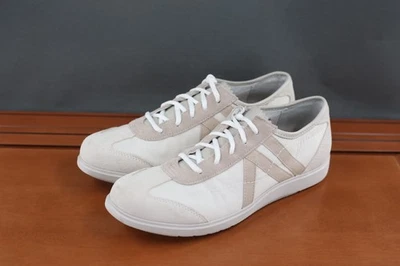 Munro Clemens Zapatos Mujer Talla 9M Blanco Beige Cuero Tela Cómodo Caminar Foto 1 de 4