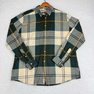 Barbour Endsleigh Tartan Plaid Button Down Long Sleeve Shirt Mens L Cotton - Picture 1 of 10