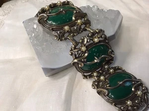 Vintage Enamel Bracelet - Picture 1 of 8