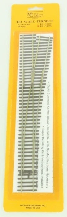 Micro Engineering 14-806 HO Code 70 # 6 Right Hand Nickel Silver Switch Turnout - Image 1 of 1