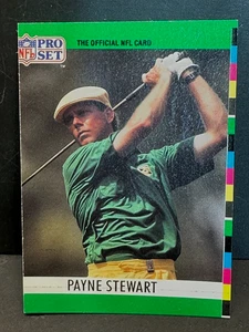 Payne Stewart 1990 Pro Set Special SP Error Miscut With Sheet Color Proof Strip - Picture 1 of 2