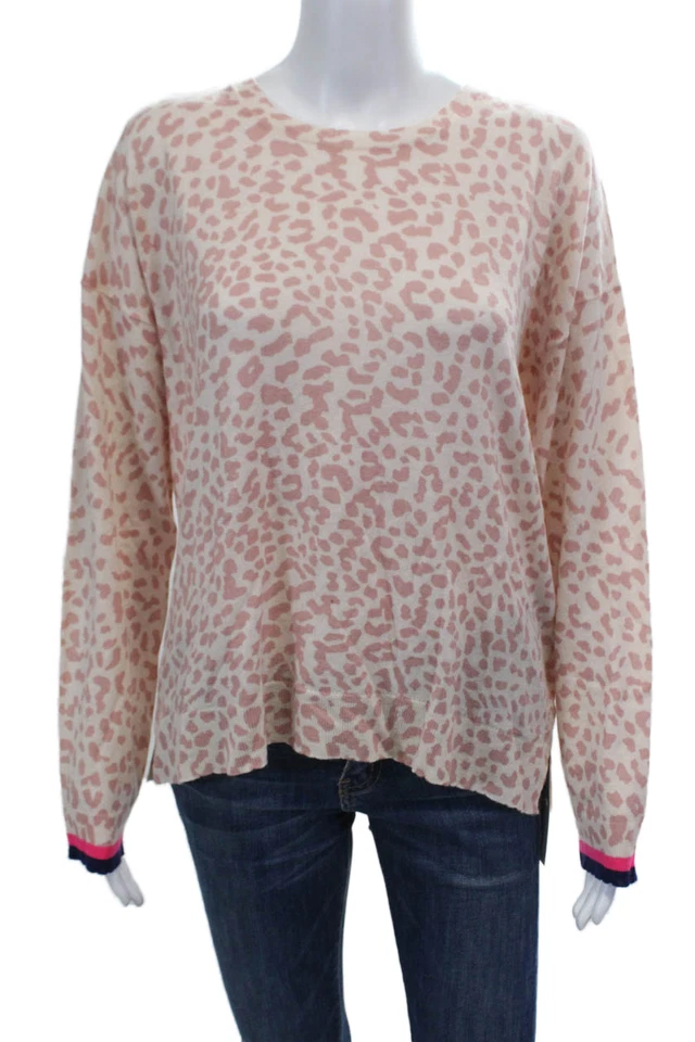 Разные женские кашемир животных печать ворота свитер розовый темно-синий размер 3 - Изображение 1 из 4