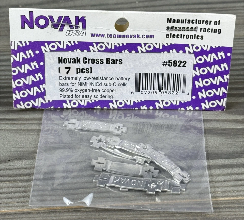 Vintage Novak Cross Battery Bars Sanyo Cell 7 Pieces Sub C Cell 5822 RC10 Read - Image 1 of 1