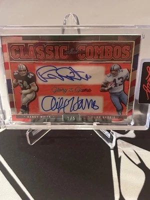 2025 Leaf Glory of the Game- Randy White/Cliff Harris Classic Combos Auto - #3/5 - Image 1 of 2