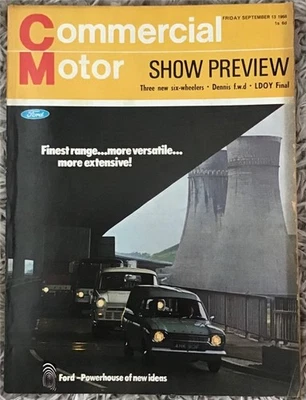 COMMERCIAL MOTOR MAGAZINE 13 Sep 1968 SHOW PREVIEW  New Six Wheelers DENNIS FWD - Image 1 of 4