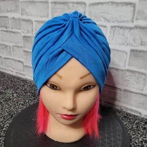 Vintage Inspired Blue Turban Hat, OSFM - Picture 1 of 4