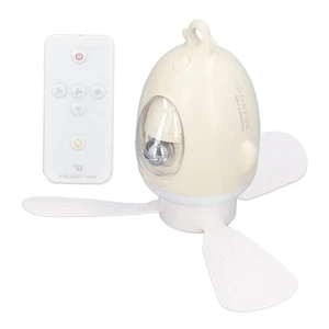 (White)Ceiling Lamp Fan Remote Control USB Charging Low Noise Aircraft Shape Min - Picture 1 of 12