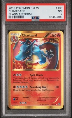 Pokémon Plasma Storm Charizard #136 PSA 7 Secret Rare - Image 1 of 2
