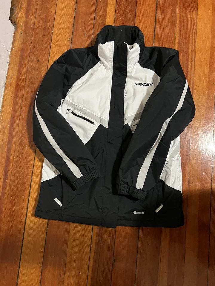 Женская куртка Spyder размер 12 США черная белая - Изображение 1 из 4