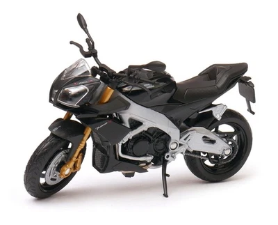 Aprilia Tuono V4 Motorcycle Sports Model Toy Diecast Black 1:18 Scale Welly - Image 1 of 4