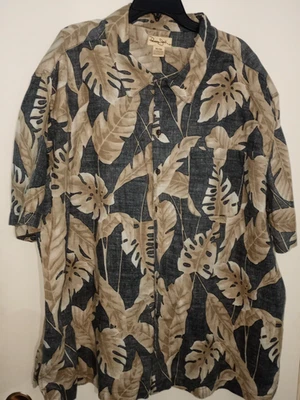😃Panama Jack Floral Short Sleeve Pocket Men Button Front Shirt 3XL NWOT NEW - Image 1 of 4