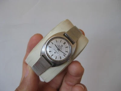 Reloj Automático Omega Damas Constelación Textura Lino Cuadrante 24MM Reparado Foto 1 de 4