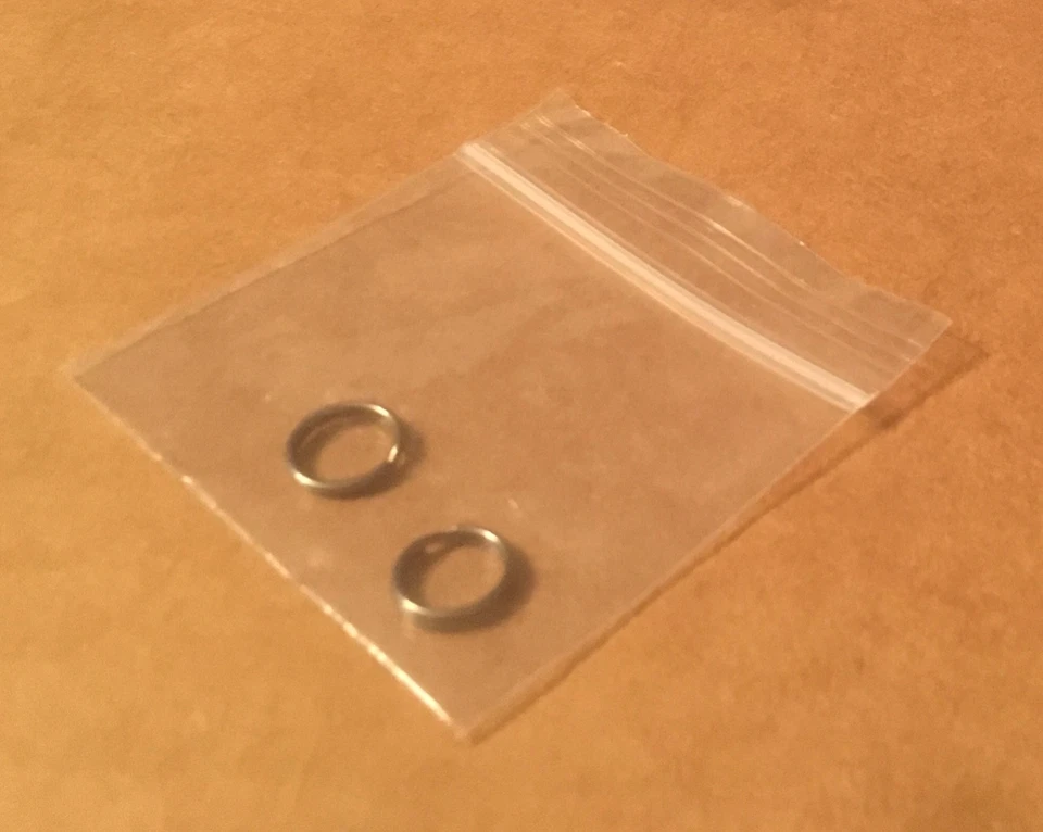 Lot of 2 Genuine Victorinox Swiss Army Brand Small Split Key Rings 6140 OEM