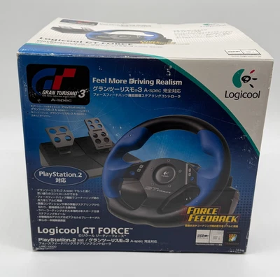 Logicool GT Force Feedback Gran Turismo Driving Racing Wheel PS2 PlayStation 2 - Image 1 of 4