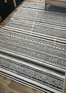 Ruggable Aztec Black White 6X9 Washable Rug Only - Picture 1 of 4
