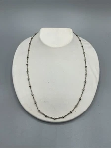 Hermoso collar de cadena de eslabones de bola único de plata esterlina 925 de colección #Z236 - Imagen 1 de 24