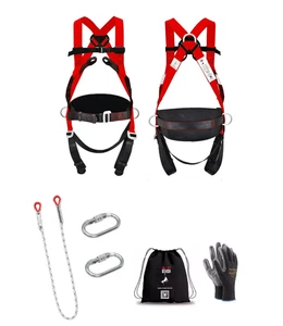 Set de escalada industrial cuidado de árboles techo andamio elevador correa de protección contra caídas + cuerda 1,5 - Imagen 1 de 3
