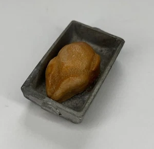 "Pollo asado en sartén miniatura vintage para casa de muñecas fundido a presión 1""" - Imagen 1 de 7