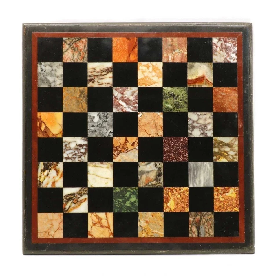 Marble Chess Board | Modern Chess Set | Stone Board Set | Unique Chess Gift Him - Image 1 of 4