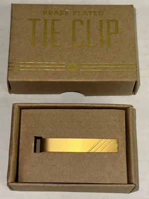 Izola Best Day Ever 2 Inch Brass Tie Clip Men’s Formal Wedding Gift Boxed New - Image 1 of 4