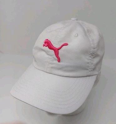 PUMA Pink Embroidered Logo Women's Strap Back Hat Cap - Image 1 of 4