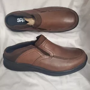 SAS Mahagoni Herren braun Leder Slipper Clogs Größe 8M Made in the USA - Bild 1 von 8